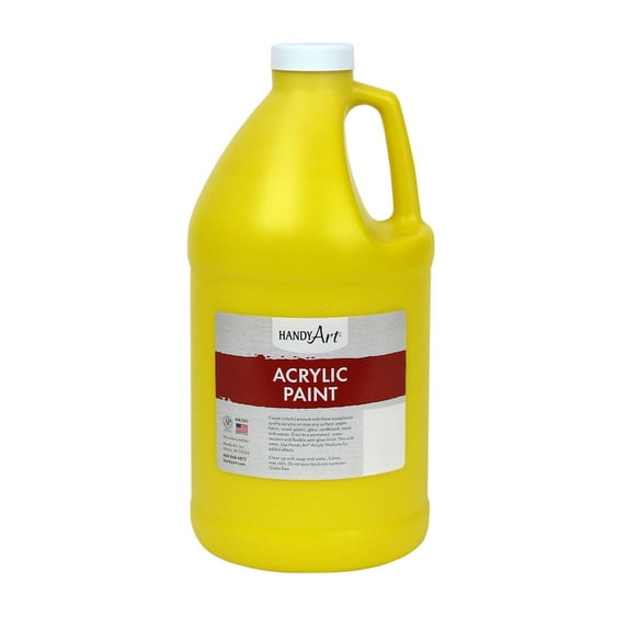 Handy Art Acrylic Paint Half Gallon, Chrome Yellow