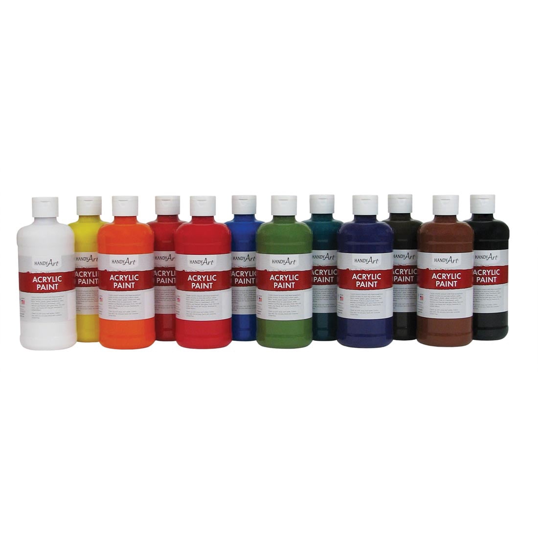 Handy Art Acrylic Paint - Pint Primary Set of 12