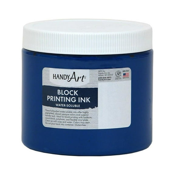 Handy Art Block Printing Ink 16 oz. Blue