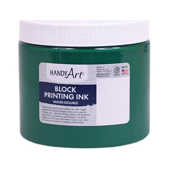 Handy Art Block Printing Ink 16 oz. Green