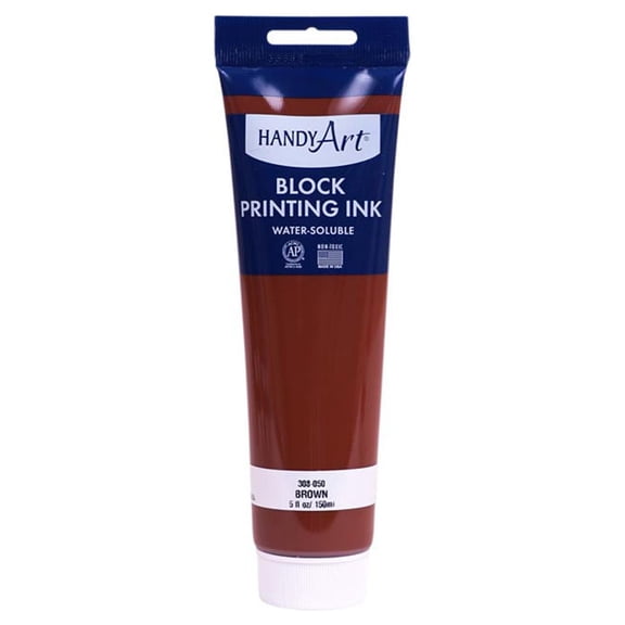 Handy Art Block Printing Ink 5 oz. Brown