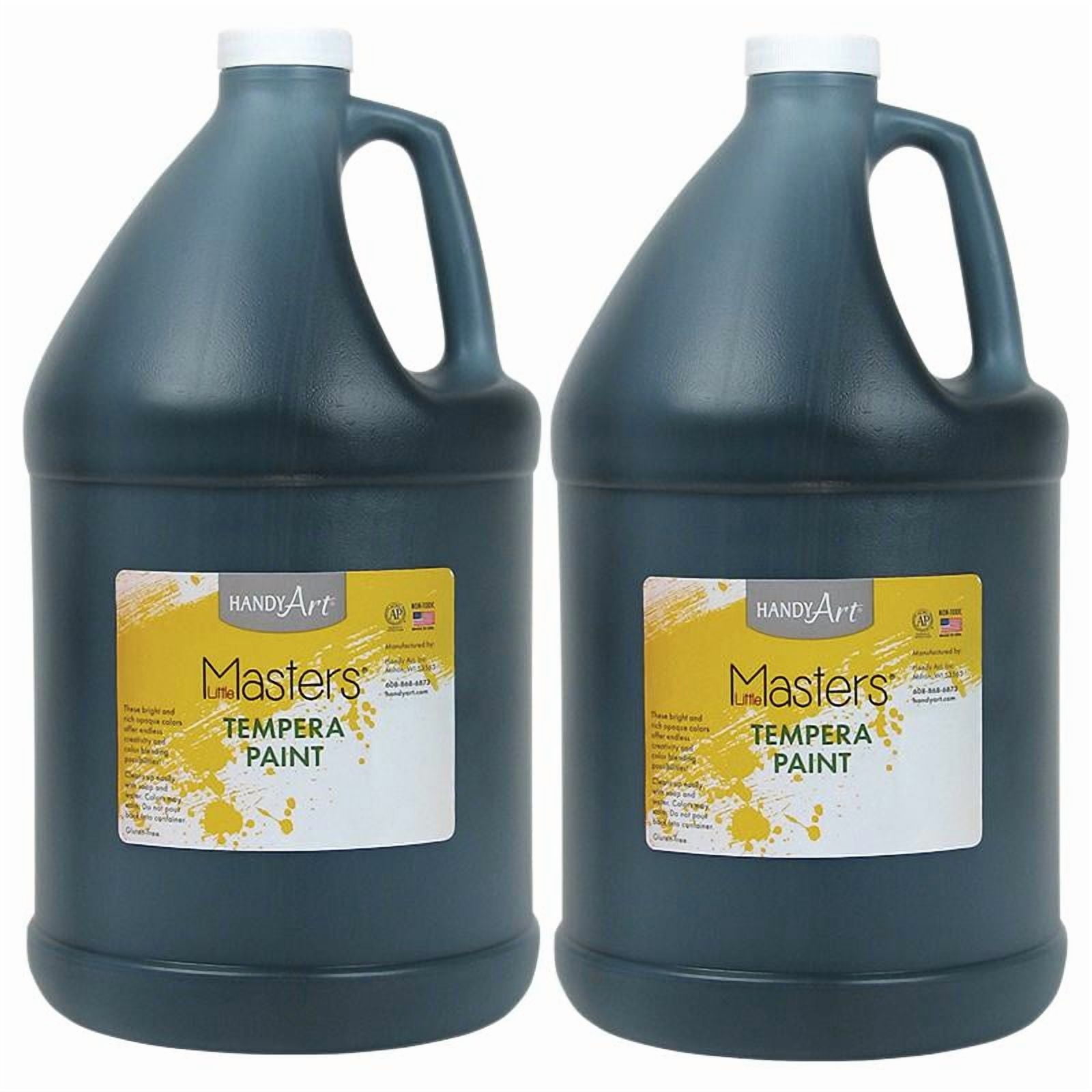 Handy Art Little Masters Tempera Paint, Black, Gallon, Pack of 2
