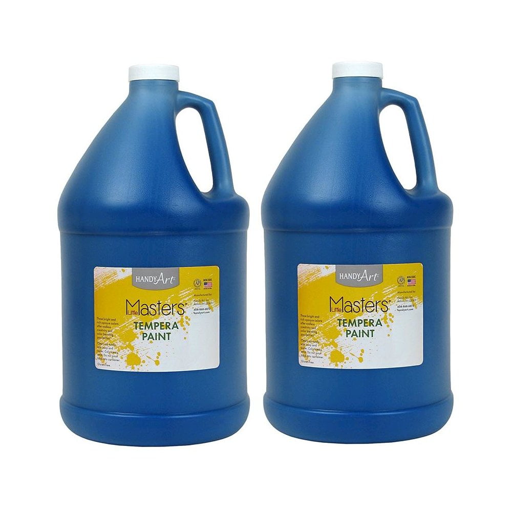 Handy Art Little Masters Tempera Paint, Blue, Gallon, Pack of 2