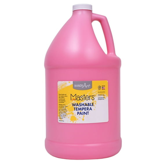 Handy Art Little Masters Washable Tempera Paint, Pink, Gallon