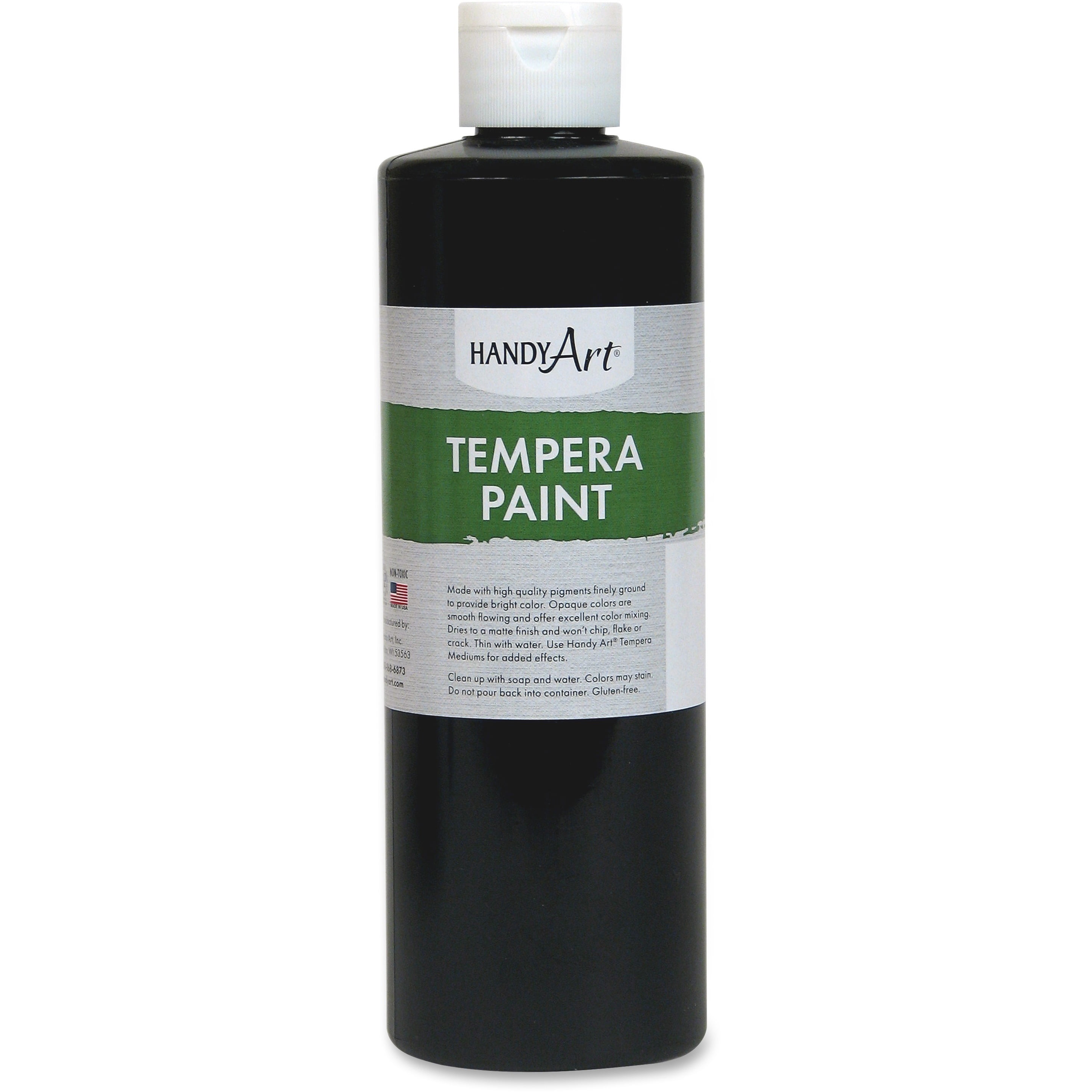 Handy Art Tempera Paint 16oz-Black