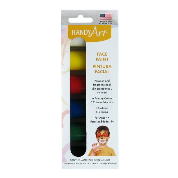 Handy Art® Washable Face Paint Kit, 0.75 oz. bottles, Set of 6, Pack of