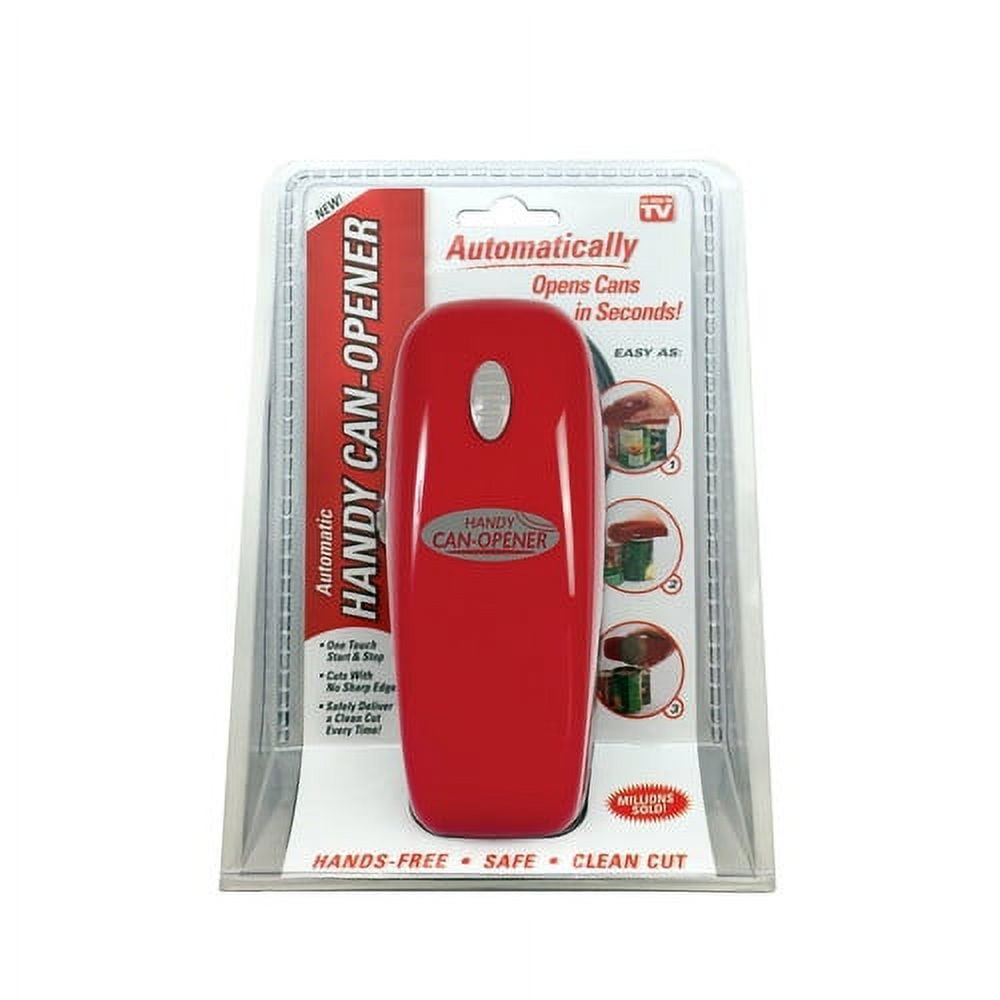Handy Can-Opener Automatic Handheld Battery-Operated Portable Can Opener,  Red 