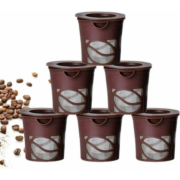 Handy Cups Reusable K-Cups W/ Free Bonus Scoop - Compatible W/ Keurig (6 Pack)
