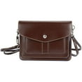 thumbnail image 1 of Handy Faux Leather Protective Horizontal Wallet Carrying Case Purse bag with Shoulder Strap fits up to 6", 6.25" XL sized phones (or up to 6.45in x 4.75in), 1 of 6