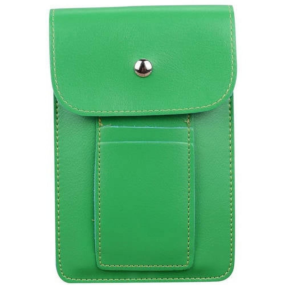 Handy Faux Leather Protective Vertical Wallet Carrying Case Purse bag with Shoulder Strap fits up to 6", 6.25" XL sized phones (or up to 7in x 4.25in)