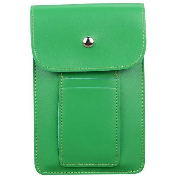 Handy Faux Leather Protective Vertical Wallet Carrying Case Purse bag with Shoulder Strap fits up to 6", 6.25" XL sized phones (or up to 7in x 4.25in)