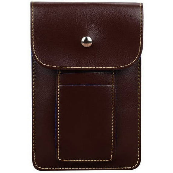 Handy Faux Leather Protective Vertical Wallet Carrying Case Purse bag with Shoulder Strap fits up to 6", 6.25" XL sized phones (or up to 7in x 4.25in)