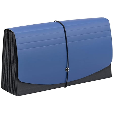 Smead Handy File, Alphabetic (A-Z) and Monthly (Jan.-Dec.) 21 Pockets, Flap and Cord Closure, Blue/Black (70506)