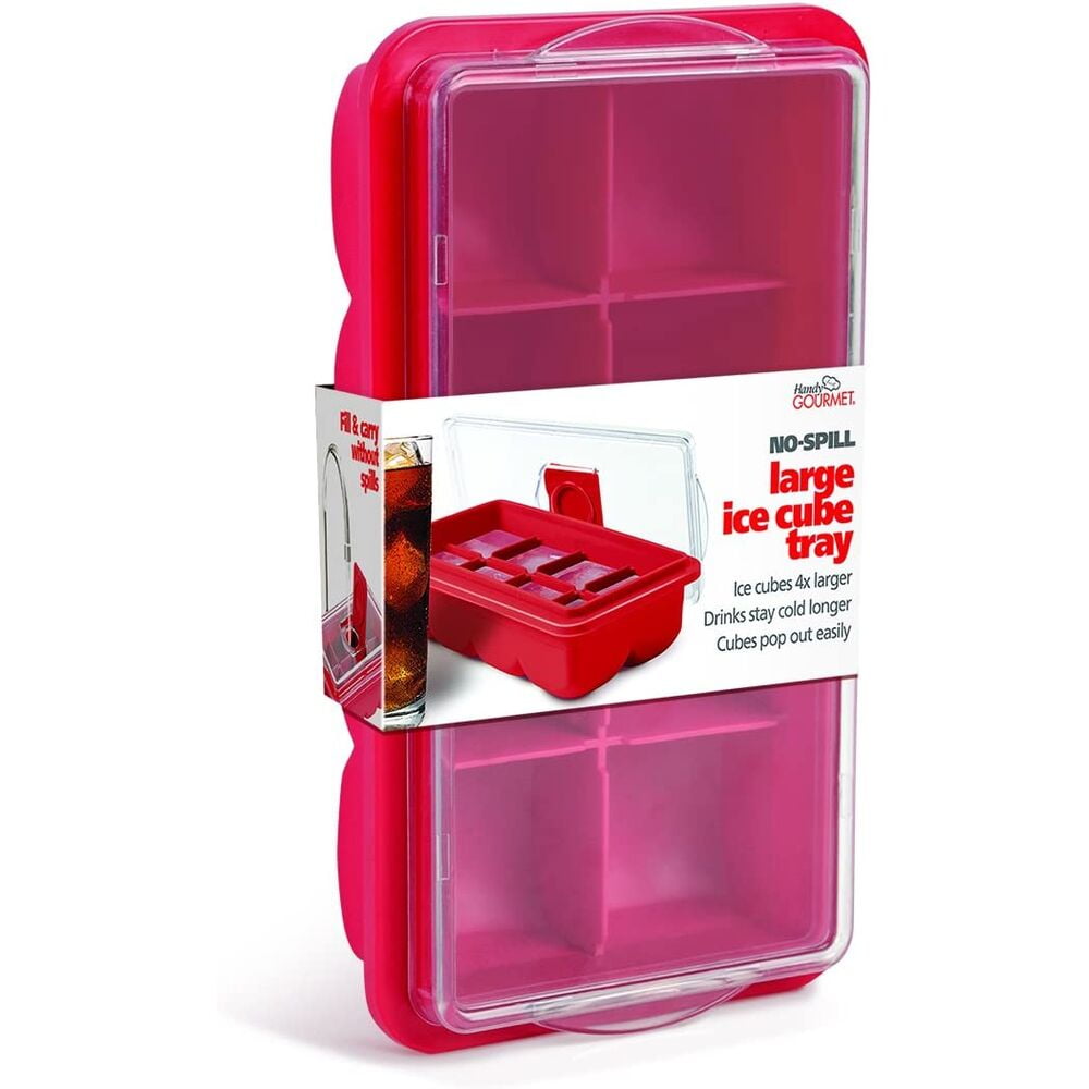 Handy Gourmet No-Spill Extra Large Ice Cube Tray with Cover