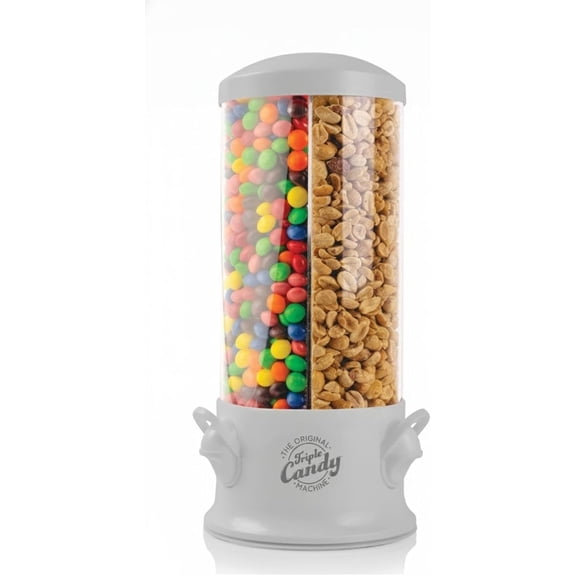 Handy Gourmet Original Triple Candy Machine-Fun Candy & Nut Dispenser-New & Improved (Warm Gray), Standard (JB8450WG)