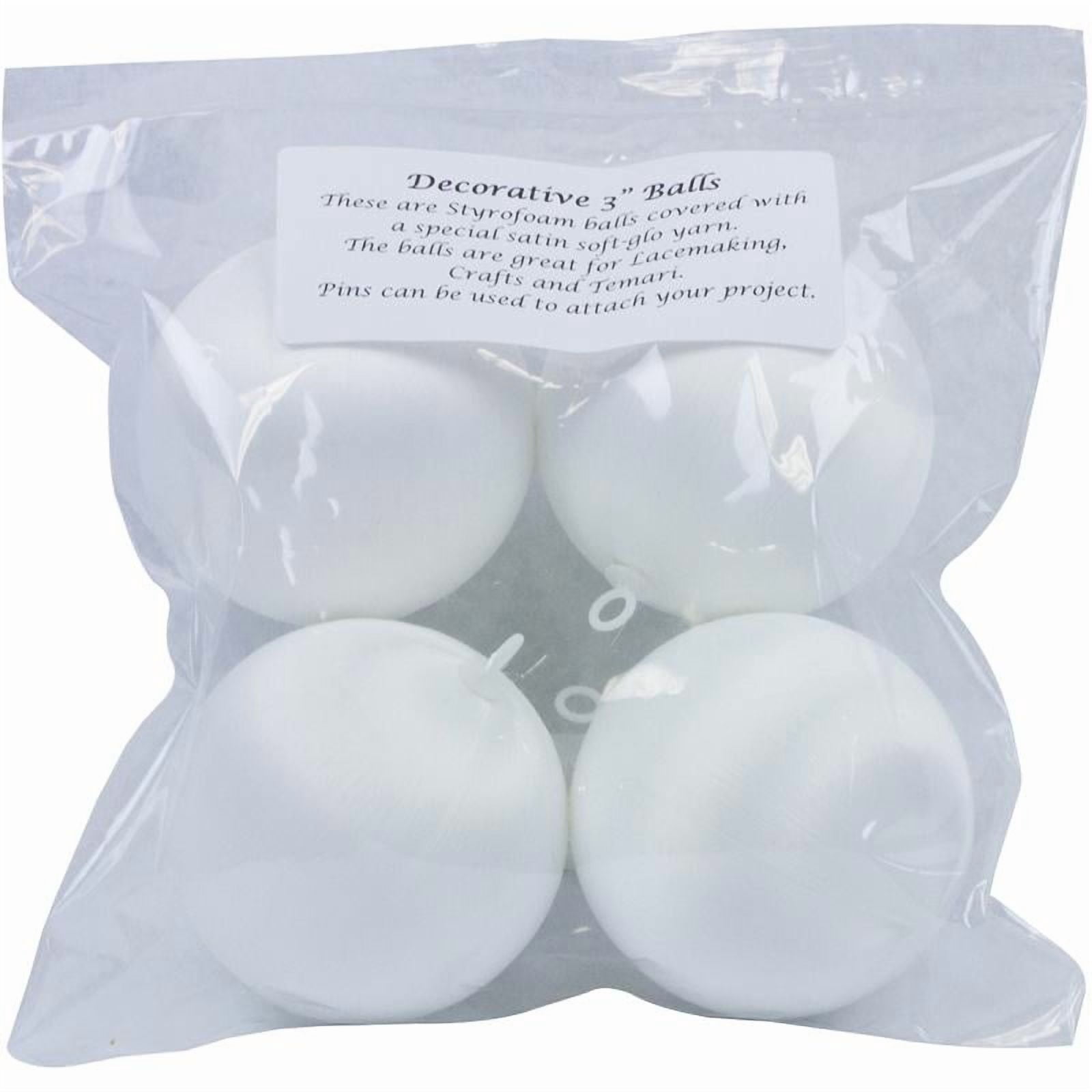 Handy Hands Art & Craft Styrofoam Satin Balls, 3", 4pk