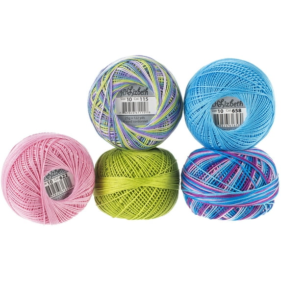 Handy Hands Lizbeth Specialty Pack Cordonnet Cotton Size 10-Spring Breeze 5/Pkg