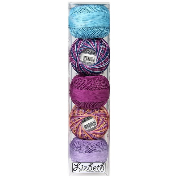 Handy Hands Lizbeth Specialty Pack Cordonnet Cotton Size 10-Summer Assortment 5/Pkg