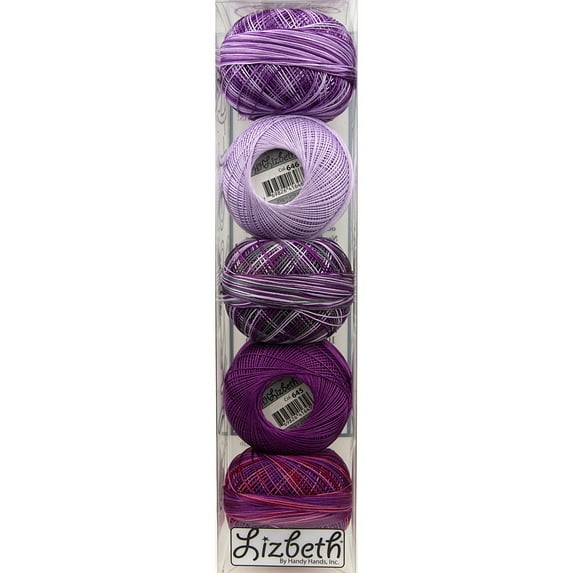 Handy Hands Lizbeth Specialty Pack Cordonnet Cotton Size 20-Berry Assortment 5/Pkg