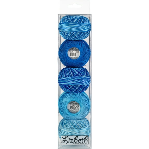 Handy Hands Lizbeth Specialty Pack Cordonnet Cotton Size 20-Turquoise Twist 5/Pkg