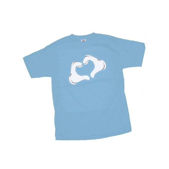 Handy Heart Graphic T-shirt Light Blue, Large