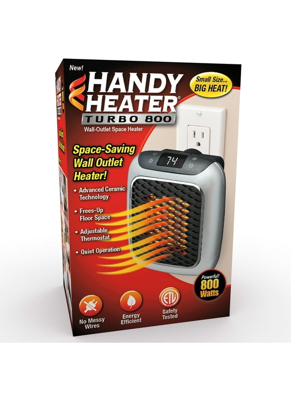 Handy Heater Turbo, Personal Electric Ceramic Space Heater, 800 Watts. New