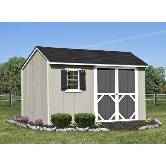 Handy Home Products Augustine 12 ft. x 8 ft. Saltbox Outdoor Wooden Storage Shed