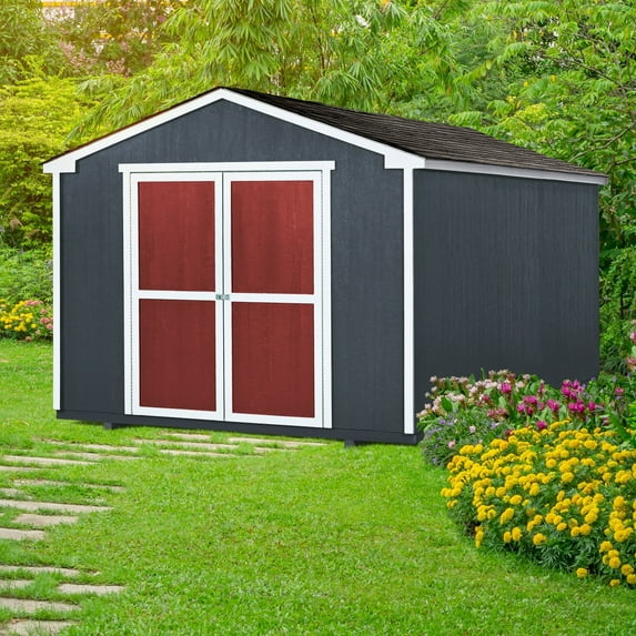 Handy Home Products Cumberland 10 ft. x 16 ft. Outdoor Wood Shed Kit with Smartside (160 sq. ft.)