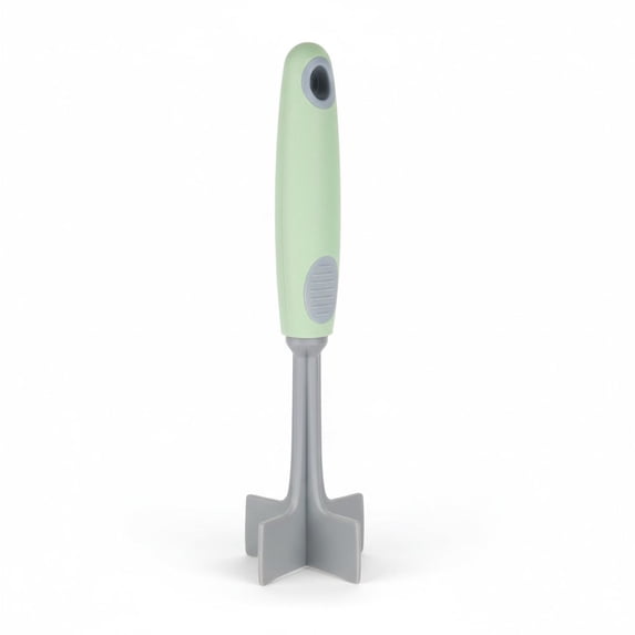 Handy Housewares 10-Inch Soft Grip Handle Meat Chopper / Food Masher, Pastel Green