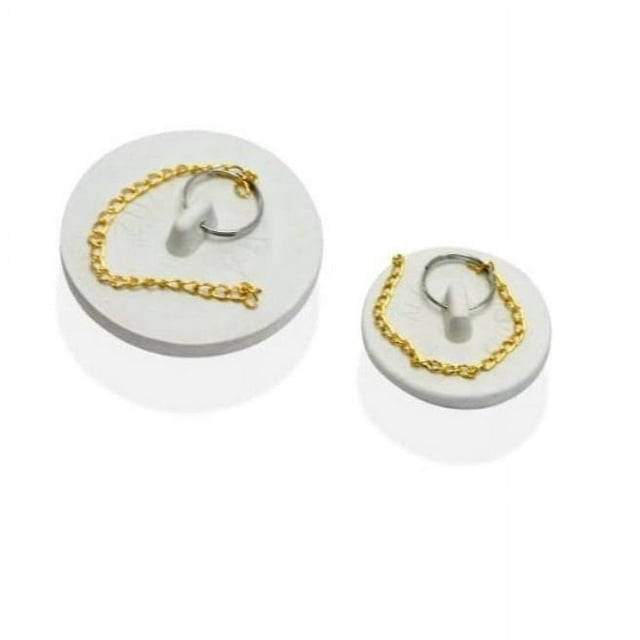 Handy Housewares 2pc Durable Rubber Sink / Tub Drain Stopper Plug Set