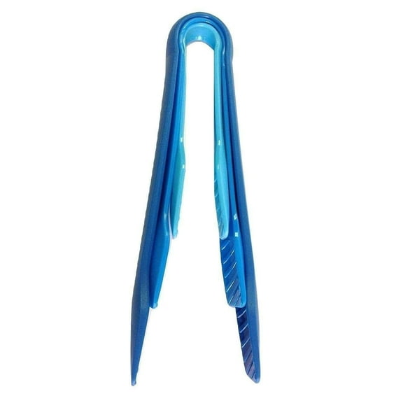 Handy Housewares 3 Piece Sturdy Nylon Nesting Serving Tongs Set - 6", 8" and 10" Tongs - Blue