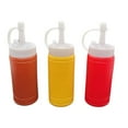 thumbnail image 1 of Handy Housewares 3 pc Condiment Squeeze Bottles Set - 4 oz Mini Dispensers for Ketchup, Mustard & BBQ Sauce, 1 of 3