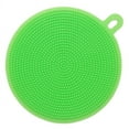 thumbnail image 1 of Handy Housewares 4" Round Silicone Dish Scrubbing Sponge / Vegetable Scrubber Brush - Green 3 Pack, 1 of 3