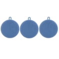 thumbnail image 1 of Handy Housewares 4" Round Silicone Dish Scrubbing Sponge / Vegetable Scrubber Brush - Pastel Blue 3 Pack, 1 of 4