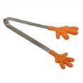 thumbnail image 1 of Handy Housewares 5" Long Stainless Steel Mini Tongs with Silicone Hand Shaped Tips - Orange, 1 of 3