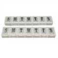 thumbnail image 1 of Handy Housewares 7 Day Pill Storage Box 2 pack Set - Great Daily / Weekly Medication Organizer Containers, 1 of 3