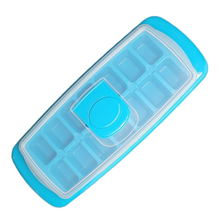 Handy Housewares Anti-Spill 14-Cubes Covered Ice Cube Tray with Easy Flip  and Fill Lid