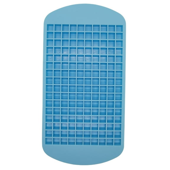Handy Housewares Flexible Silicone Easy-Release Mini Crushed Ice Cube Tray - Each Makes 160 Small Ice Cubes - Blue