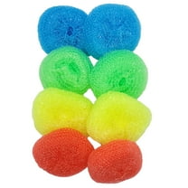 Handy Housewares Durable Non-Scratch Nylon Scouring Pads  Round All-Surface Cleaning Pads  Multi-Use Kitchen Scrubbers  Safe for Non-Stick Cookware  8-Pack Random Colors 3 Sets