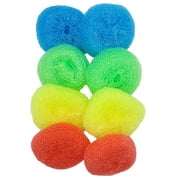 Handy Housewares Durable Non-Scratch Nylon Scouring Pads Round All-Surface Cleaning Pads Multi-Use Kitchen Scrubbers Safe for Non-Stick Cookware 8-Pack Random Colors 3 Sets