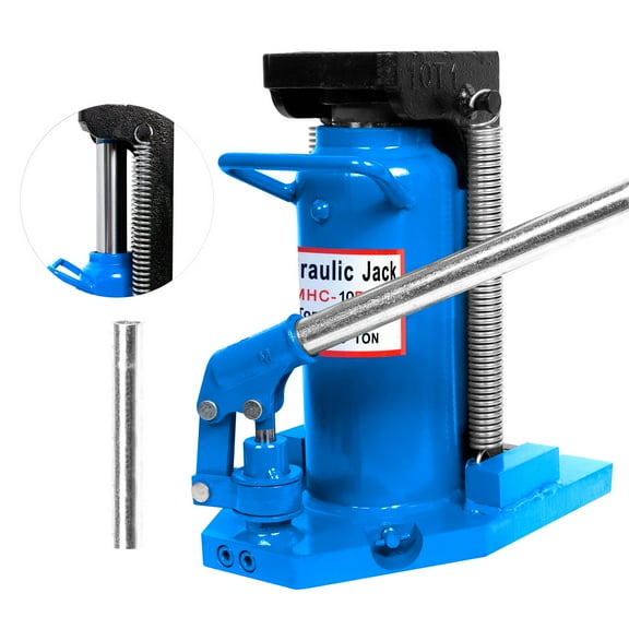 Handy Hydraulic Toe Jack with Unloading Valve and Strong Compact Spring - Great for Train Maintenance, Railway Yard Lifting and Cargo Ship Repairs