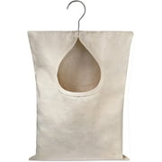 Handy Laundry Clothespin Bag-Holds 100 Medium-Sized Clothes Pins, Durable Polyester Material, Hook for Hanging and Effortlessly Sliding on The Clothesline