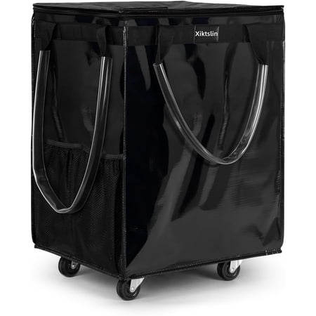 Handy Laundry Collapsible Basket, 2-Compartment Mesh Hamper – Foldable, Space-Saving, Lightweight & Durable with Handles for Dorm, Travel, Room, Apartment White