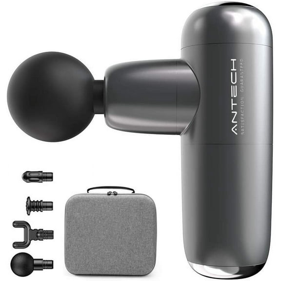 Handy Light Massage Gun for Muscle Relaxation and Pain Relief, Adjustable Speed and Vibration Mode, User Friendly to Athletes, Fitness Enthusiasts, Office Workers, Women and the elderly (Grey)