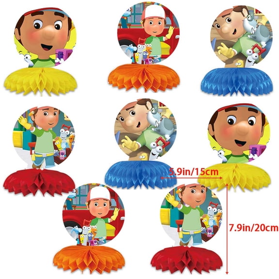 Handy Manny Honeycomb Centerpieces Table Toppers Decorations for Birthday Party Decor Supplies