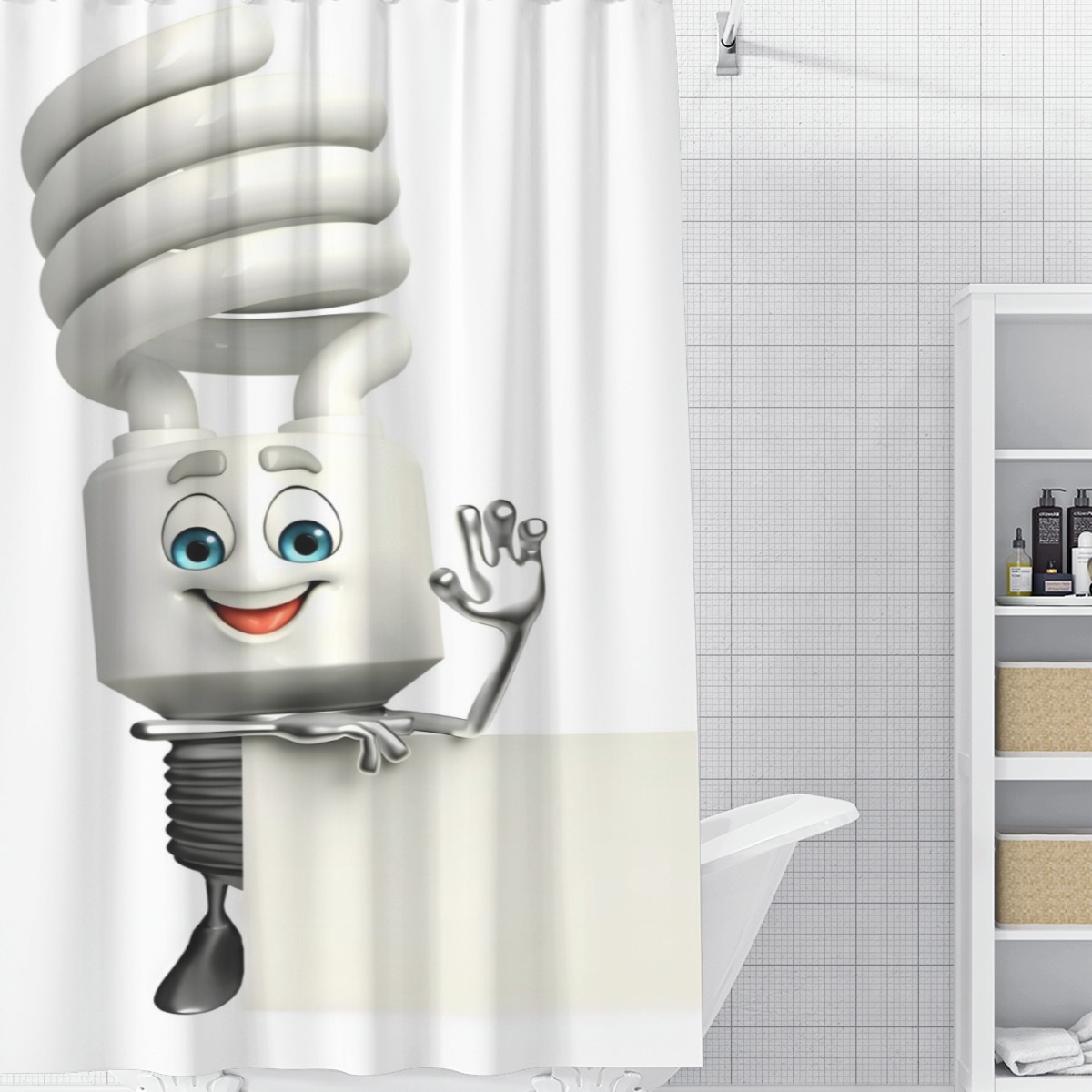 Handy Manny Shower Curtain 35*70.8 Inches Waterproof And Durable Vivid ...