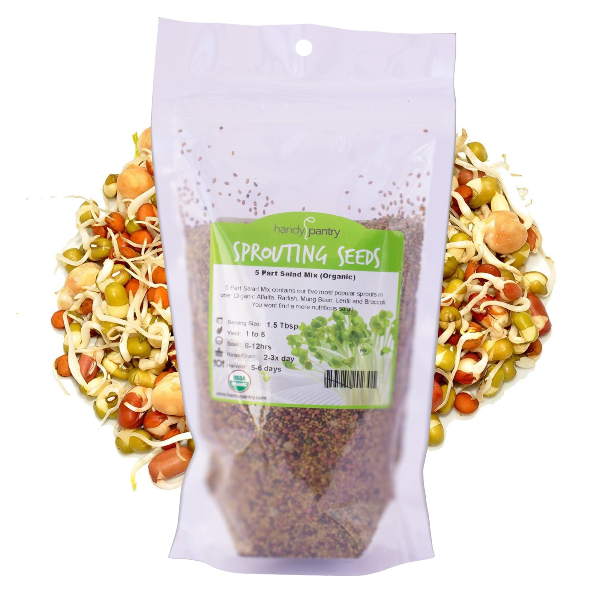 11+ Handy Pantry Radish Microgreen Kit Handy Pantry Organic Salad Sprouting & Microgreens MHD1Mix - 16 High