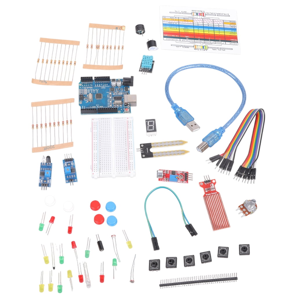 Handy-Portable Resistor for Starter Led Potentiometer Tact-Switch Pin Header Breadboard + Retail Box