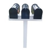 Handy Post 3 Mailboxes, HP-1W3, Heavy Duty, Lifetime Warrantied, White, Vinyl, Sleeve