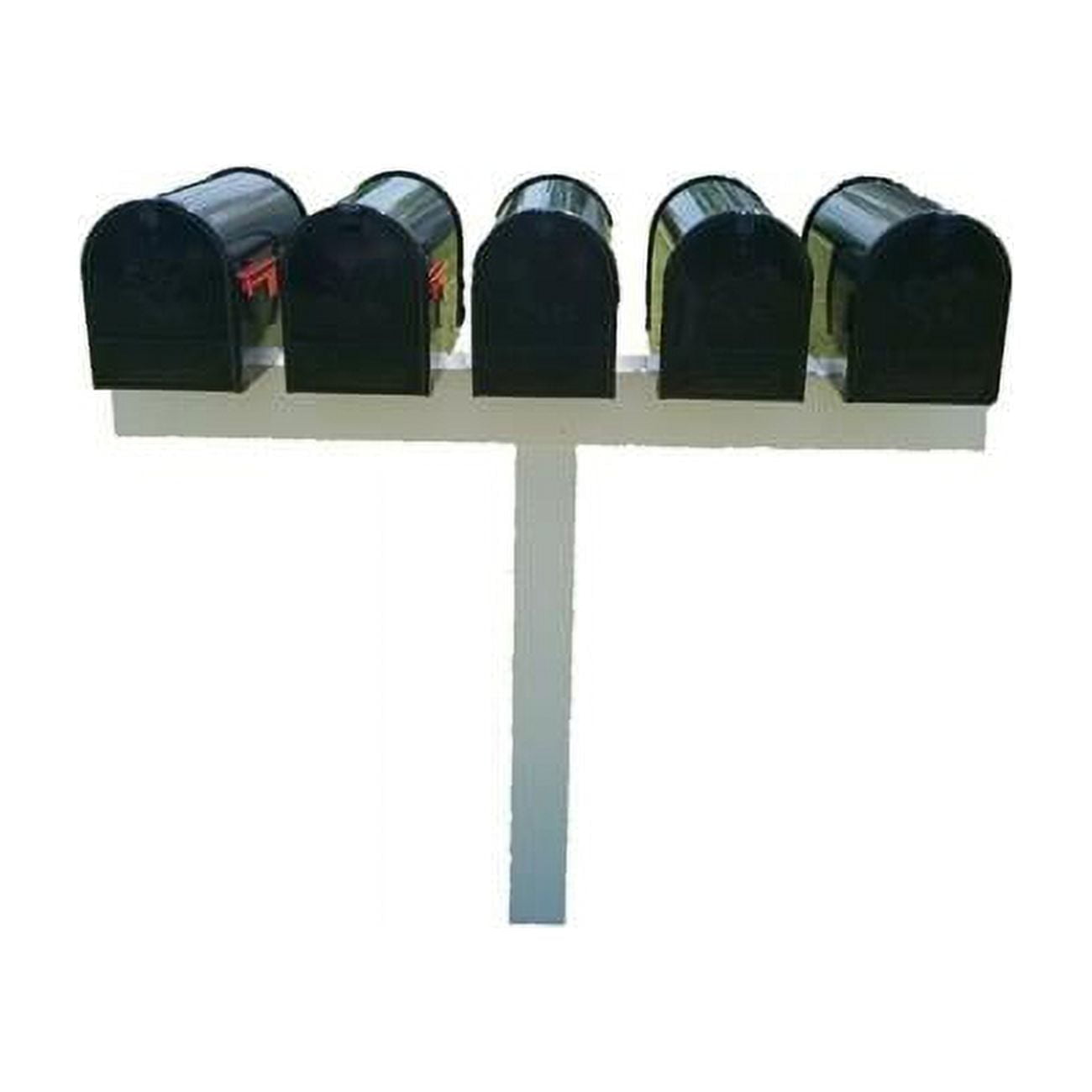 White Vinyl Multi-Mount Mailbox Post Sleeve, 42'' H x 54'' W